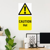 Avertissement jaune gras Sécurité des signes chaud