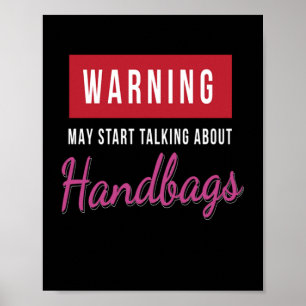Poster Avertissement Parlant De Sacs À Main Mode