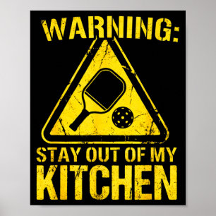 Poster Avertissement restez hors de la cuisine palette de