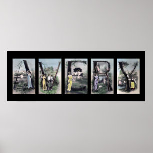 Poster AVERY Alphabet Lettre Nom Art