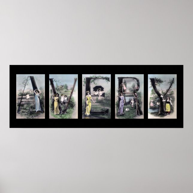 Poster AVERY Alphabet Lettre Nom Art (Devant)