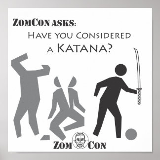 Poster Avez-vous pensé à un Katana ?