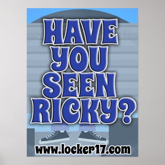 Poster Avez-Vous Vu Ricky Cool Réserver Question Devise (Devant)