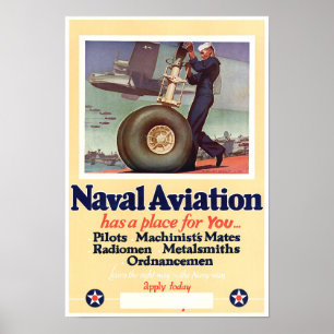 Poster Aviation navale 2ème guerre mondiale