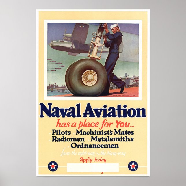 Poster Aviation navale 2ème guerre mondiale (Devant)