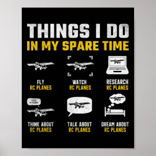 Poster Avion Avion Rc Avion Hommes Choses Que Je Fais Dan