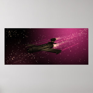 Poster Avion de chasse rétro