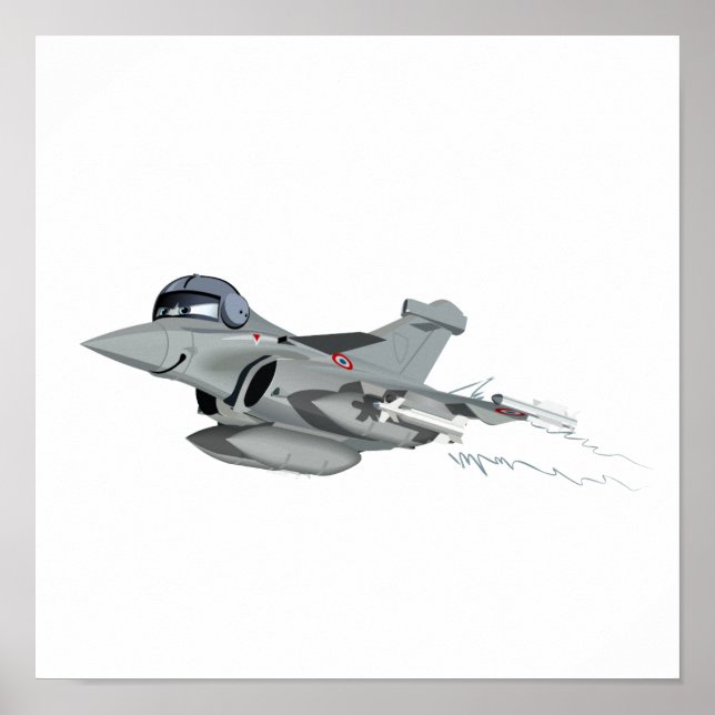 Poster Avion de dessin (Devant)