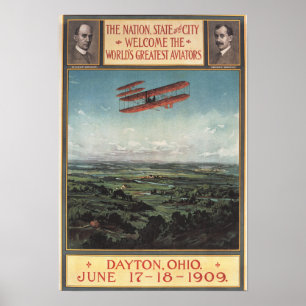 Poster Avion de frères de Wright