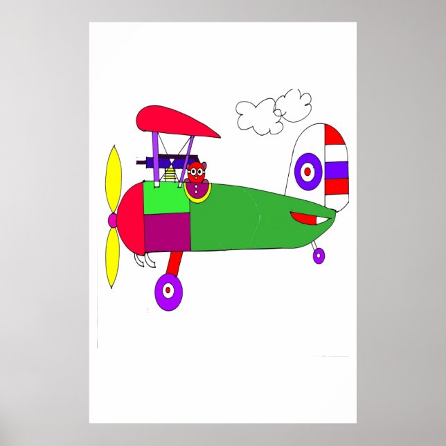 Poster AVION DE LA Première GUERRE MONDIALE (Devant)