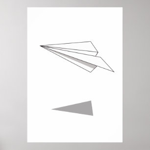 Poster Avion en papier