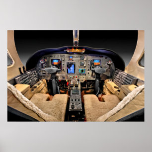 Poster Avion Jet Cockpit