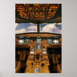 Poster Avion Jet Cockpit