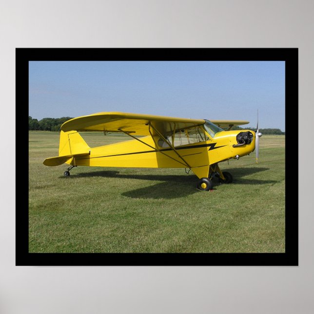 Poster Avion peu jaune (Devant)