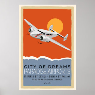 Poster Avion rétro