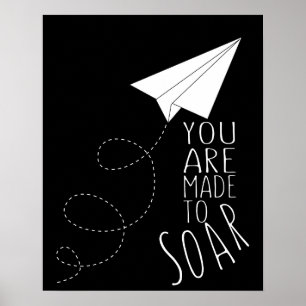 Poster avion tu as fait mon cœur s'envoler inspirationnel