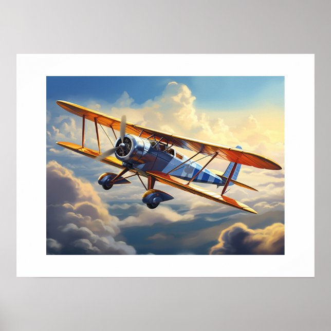 Poster Avion vintage (Devant)