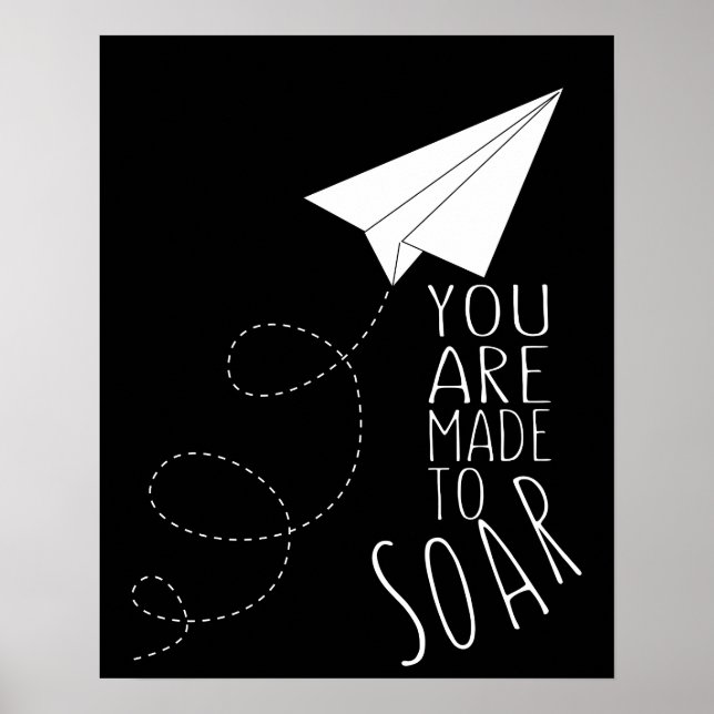 Poster avion vous avez fait mon cœur s'envoler inspiratio (Devant)