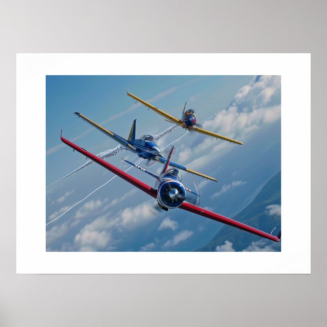 Poster Avions acrobatiques (Devant)