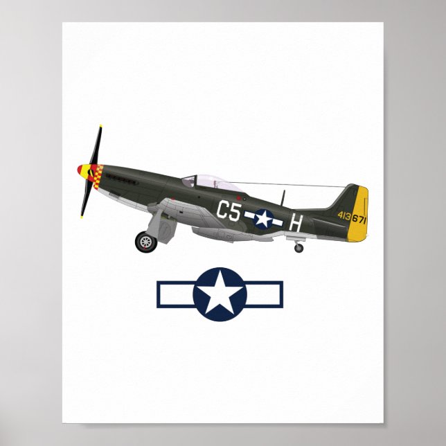 Poster Avions américains de la deuxième guerre mondiale (Devant)