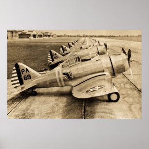 Poster Avions de combat Severski P-35s de la deuxième