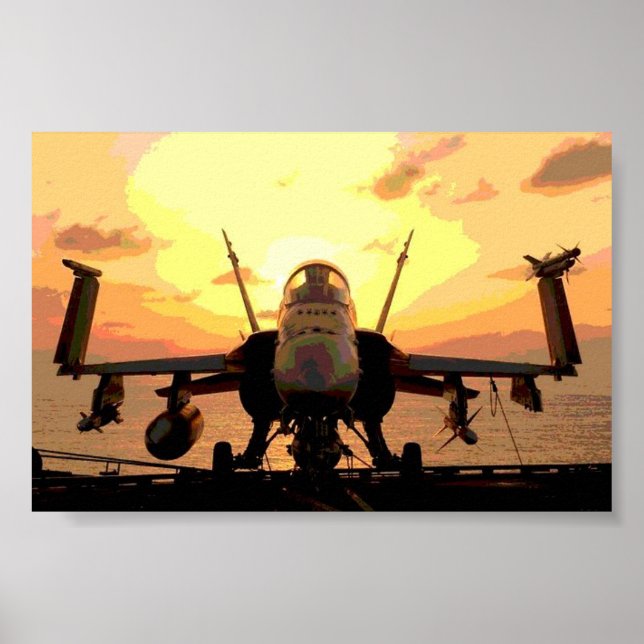 Poster Avions Hornet F A-18 USS John C. Stennis (Devant)