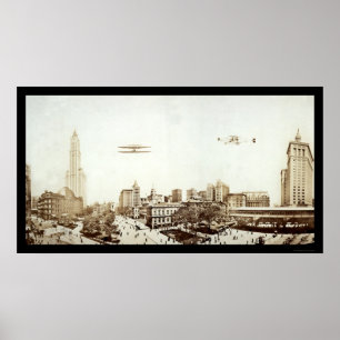 Poster Avions Hôtel de Ville de New York Photo 1913
