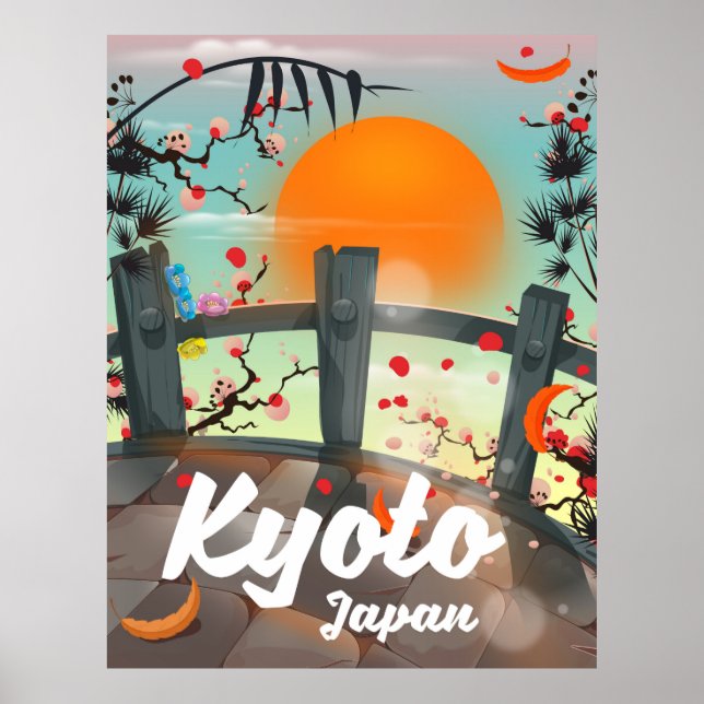 Poster Avis de voyage de Kyoto Japon (Devant)