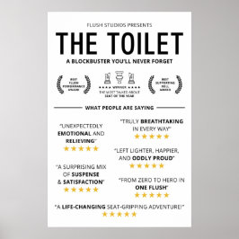 Poster Avis drôles sur les toilettes