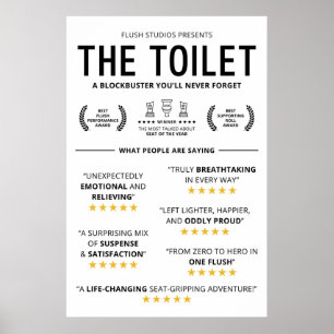 Poster Avis drôles sur les toilettes