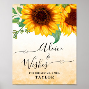 Poster Avis et vœux pancarte de mariage