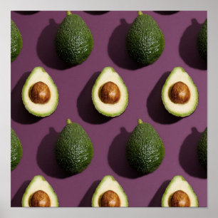 Poster Avocado vert violet