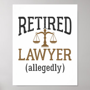 Poster Avocat à la retraite présumé Avocat à la retraite