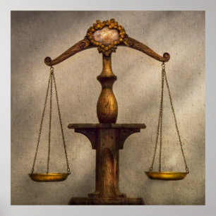 Poster Avocat - Échelle - Juste et équitable