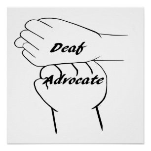 Poster Avocat pour sourds ASL
