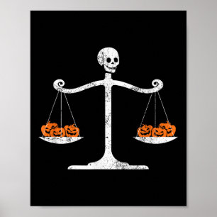 Poster Avocat squelette Halloween sarcasme étudiant en dr