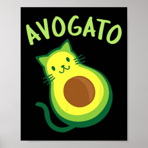 Poster Avogato Cat Avocado - Funny Cinco De Mayo