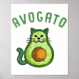 Poster Avogato - Funny Cinco de Mayo Avocado Cat