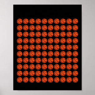 Poster Avoir une balle pour 100 jours Garçons Basketball