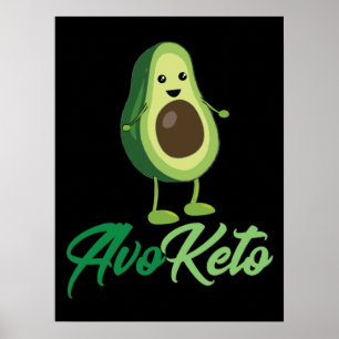 Poster Avoketo - Funny Keto Avocado