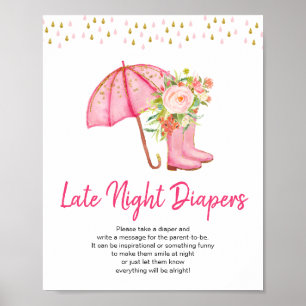 Poster Avril Douches Apportent Mai Fleurs Dernière Nuit D