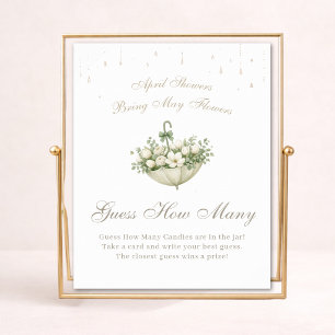 Poster Avril Pluies Mai Fleurs Pluie Devine Combien