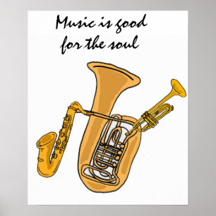 Poster AW- La musique est bonne pour l'affiche soul
