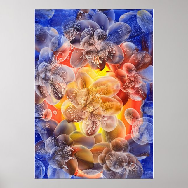 Poster Award-Winning Hand Painted Gouache Flowers (Devant)