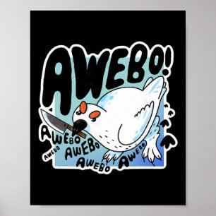 Poster Awebo Lagopède Arctique Mignon Oiseau Internet Mem