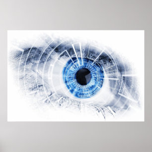 Poster Awesome abstract blue eye