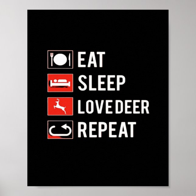 Poster Awesome Deer Lover Creative Modern Design  (Devant)