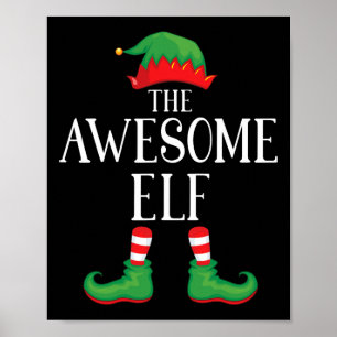Poster Awesome Elf Matching Group Xmas Funny Family Chris
