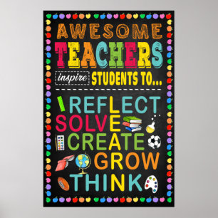 Poster Awesome enseignant Inspire l'affiche de classe étu