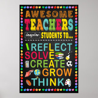 Poster Awesome enseignant Inspire l'affiche de classe étu